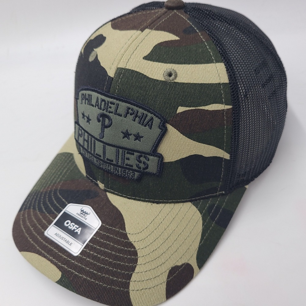 Philadelphia Phillies Hat‎ Snapback Trucker Mesh Fan Favorite Camo Green Black